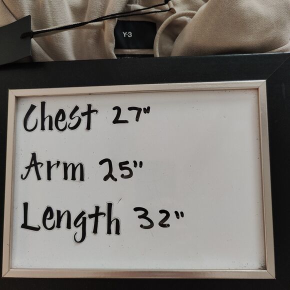 New Adidas Y-3 French Terry Zip Hoodie Size XL Tan IV5618 Yohji Yamamoto - Picture 7 of 7